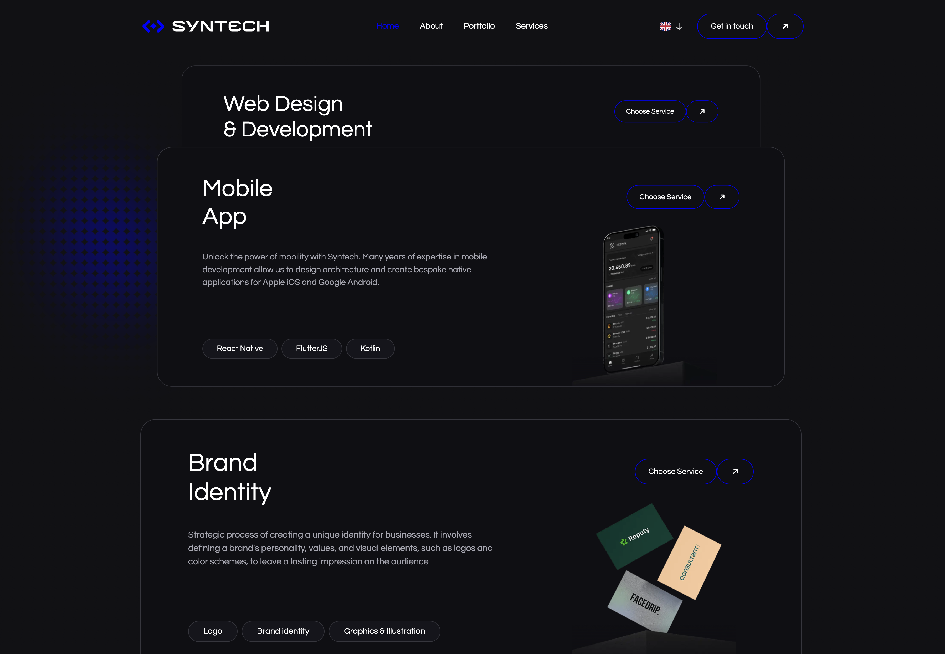 Syn-tech website homepage